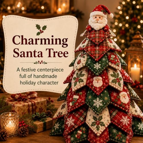 2026 New Christmas & Halloween DIY Quilted Fabric Tree Kit, 3D Layered Sewing Craft Set for Beginners, Christmas Tree Quilt Kit, Handmade Tabletop Holiday Decor, Gift for Craft Lover - Image 4