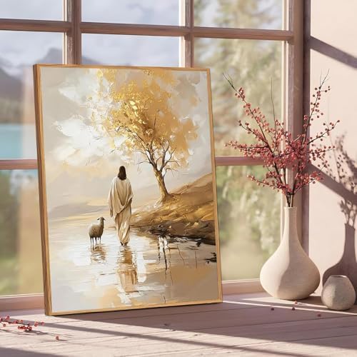 Jesus Paint by Numbers Kit for Adults Framed Canvas 12X16 in, Frameworkless - Image 2