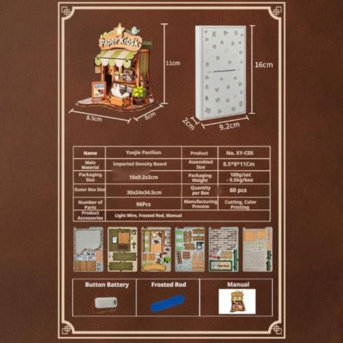 Book Nook Kit, DIY 3D Wooden Puzzles for Adults Teens Beginners, Miniature Doll House Tiny House Kit with led Lights for Bookshelf Decor Gifts for Bookish Bookworm,Birthday,Family,Friends (Flower) - Image 4