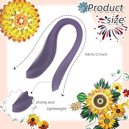 360Pcs 1/8" x 21" Quilling Paper Strips - Image 2