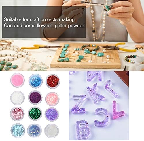 Silicone Mold Resin Jewelry Making Kit, DIY Resin Set with Glitter Powder and Accessories, Reusable Non - for Crafts and Decorations - Image 5