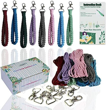 Ewparts Adult DIY Craft Keychain Making Kit Boho Macrame Keychain Kit by Ewparts