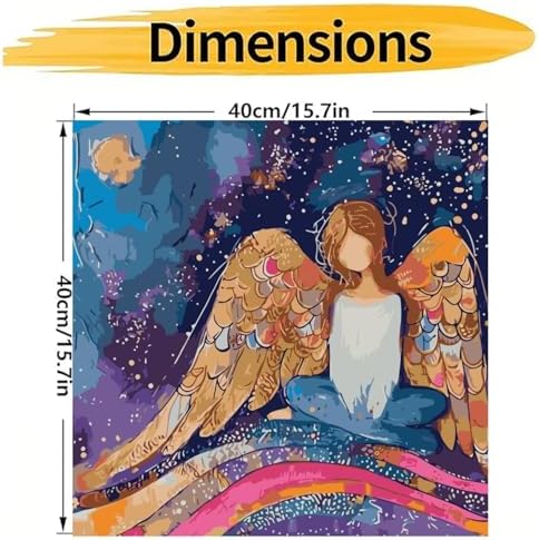 CHWGLFGG Angel Woman Paint by Numbers Kit for Adults Beginner - Image 5