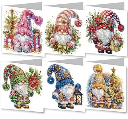 6Pcs Christmas Greeting Card DIY Diamond Art Painting Greeting Cards Blessing Folding Card Kit with White Envelopes Diamond Arts Crafts for Birthday Festival Gift-Goblin02 by BAYUNOESparkDiamondCraft