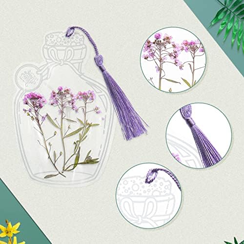 Taobary 91 Pcs DIY Dried Flowers Bookmarks Transparent, Classic Color - Image 5