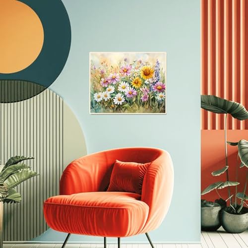 obterie Flower Paint by Numbers Kit for Adults Beginner Floral Oil Painting Kit Adult Paint by Number Kits on Canvas DIY Painting for Beginners Art by Numbers for Gifts Home Wall Decor 16x20 Inch - Image 3