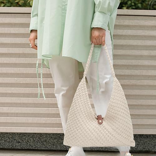 ACRNIGHEET Crochet Beach Bag Crochet Kit for Beginners Tote Bag Knitting Kit with Yarn and Hook Boho DIY Craft Kits Gift for Adults with Video Guide Tutorial Crochet Starter Kit - Image 6