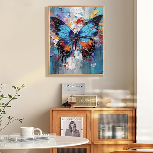 Fountor Butterfly Paint by Numbers Kit for Adults Beginner 16x20 Inch - Image 2