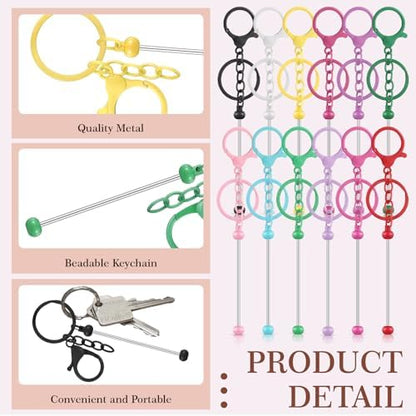 Tondiamo 24 Pcs Beadable Keychain Bar - Image 4