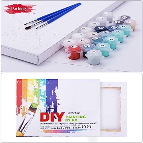 Ginkko Paint by Numbers for Adults Kids Beginners with Wooden Frame Easy Acrylic on Canvas 12x16 inch with Paints and Brushes, Vase Flower(Include Framed) - Image 7