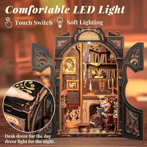 Book Nook Kit Cat Miniature House Kit - Count Cat's Study - Image 4