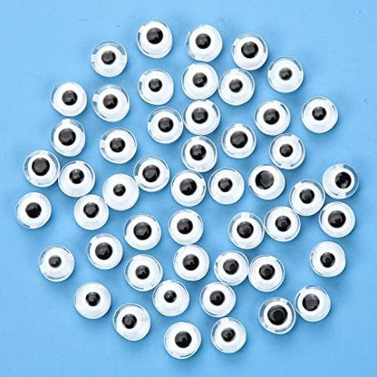 200pcs Clear Color Flat Round Evil Eye Beads Handmade Resin Lampwork Bead 8mm Charms Spacer Beads for Bracelets Necklace Jewelry Craft Making (Transparent) - Image 2