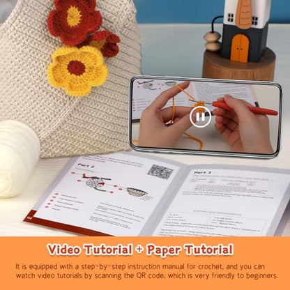Pnytty Beginner Crochet Kit for Adults, Shoulder Bag Crochet Starter Kit - Image 3