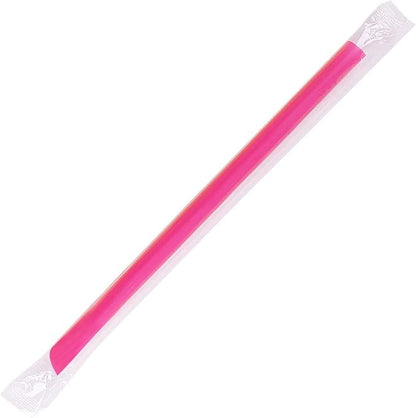 Karat [1,600 ct] 9" Boba Straws (10mm Diameter), Individually Wrapped, Assorted Solid Colors (C9060s)