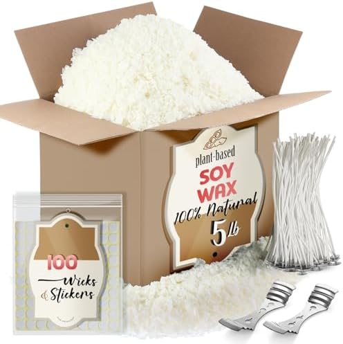 Etienne Alair Organic Candle Wax, Pure Soy Wax for Candle Making, 5 lbs by Etienne+Alair