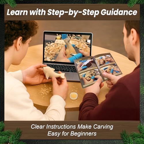 TEKCHIC Wood Carving Kit for Beginners Whittling Knife Kit - Image 4