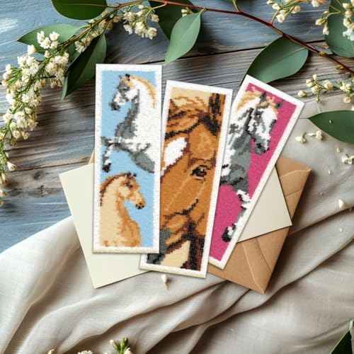 ORIGACH 6 Set Horse Cross Stitch Bookmark Kit for Beginner - Image 5