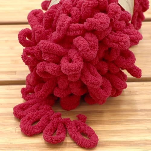 JubileeYarn Fun Finger Loops Yarn - Scarlatta - 1 Skein - Image 3