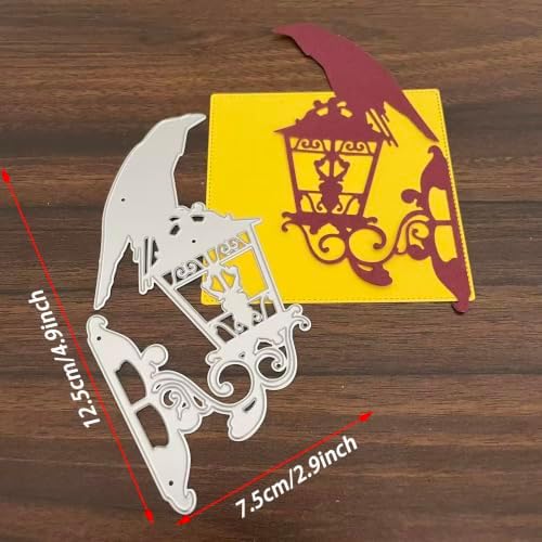Halloween Crow Street Lamp Die Cuts for Card Making, Halloween Birds Cutting Dies for DIY Scrapbooking Photo Album Decorative Embossing Paper Dies for Card Making Templated - Image 2