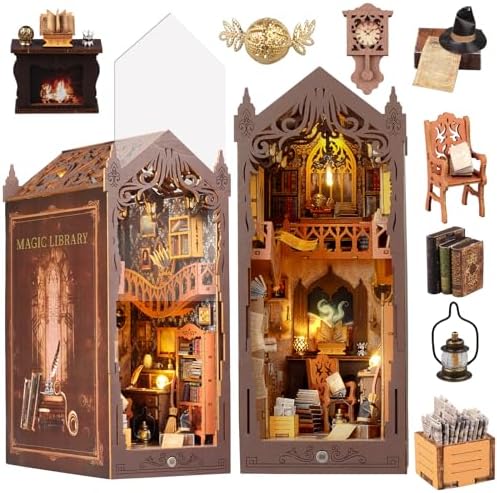 Vaki Vaki 2026 New DIY Miniature House Kit, Book Nook Puzzle with LED Light by VakiVaki-Specializinginthedesignandproductionofwoodenminiatures