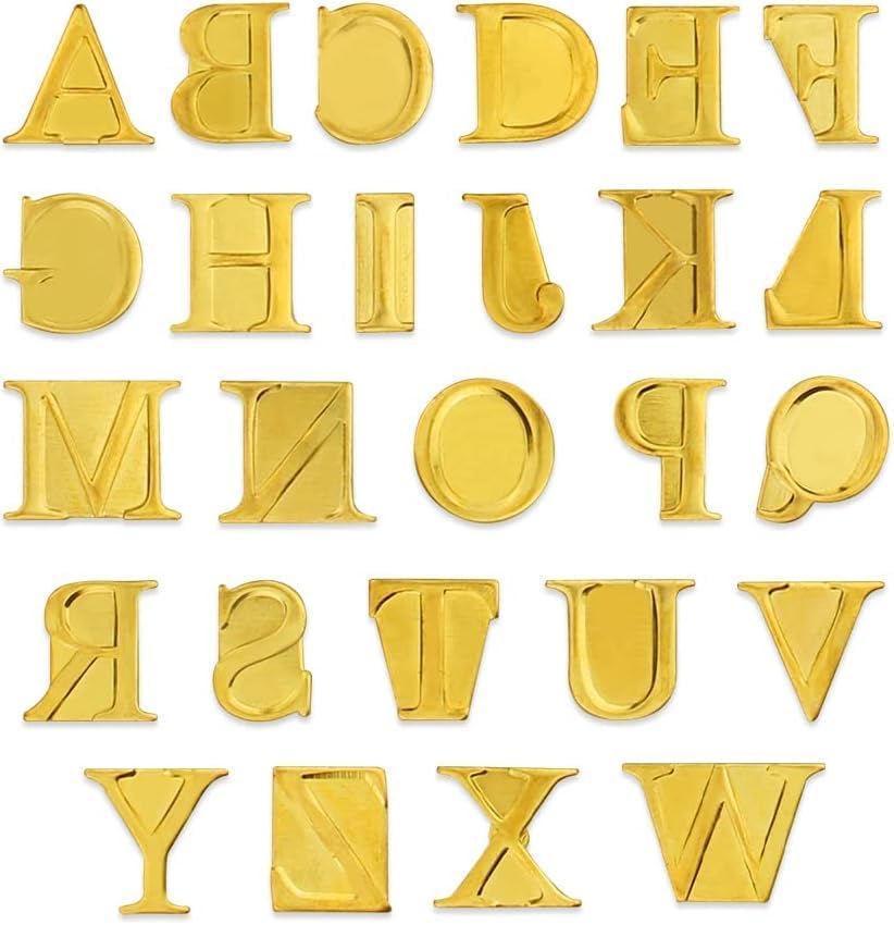 26 Pack Wood Burning Alphabet Set - 26 Large Letters Wood Burning Tool - DIY Set for Wood or Other Surfaces, Size M4 by BarnRidgeWoodcraft