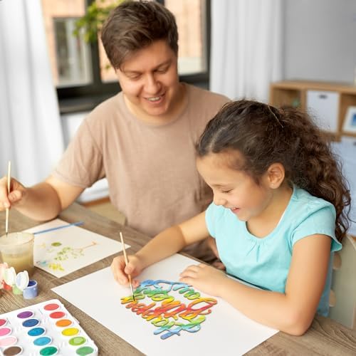 Wooden Fathers Day Crafts for Kids DAD Letter Ornaments to Paint 7 Inch, Large Size Father's Day Wooden Daddy Cutout DIY Blank Unfinished Wood Father's Gifts Ornament for Crafts Hanging Decorations - Image 3