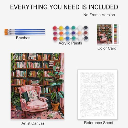 Aihonmin Beautiful Blossom Floral Paint by Number for Kids and Adults Beginner，Spray Paint by Number Kits on Canvas,Summer Wall Art Prints Flower Canvas DIY Gift Oil Painting,(Without Frame - Image 5