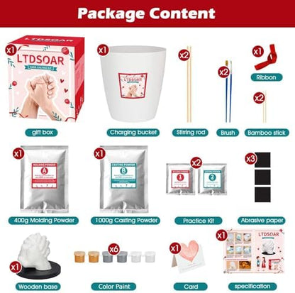 LTDSOAR Hand Casting Kit for Couples & Family with Practice Kit - Image 6