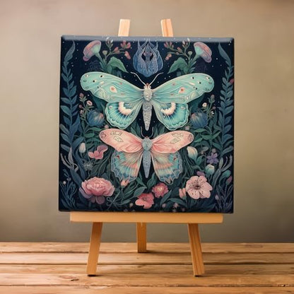 Natuyalo Framed Paint by Numbers on Canvas Butterflies in Jungle Acrylic Paint by Numbers Kits for Adults Beginner Animals Pictures Painting Kits Ideal Gift Home Wall Decor 12x12 Inch - Image 2