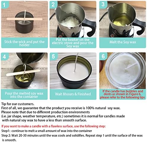 Haccah Complete Candle Making Kit with Wax Melter,Candle Making Supplies,DIY Arts&Crafts Kits Gift for Kids,Beginners,Adults,Including Soy Wax, Electronic Stove,Wicks,Rich Scents, Etc. - Image 7