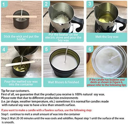 Haccah Complete Candle Making Kit with Wax Melter,Candle Making Supplies,DIY Arts&Crafts Kits Gift for Kids,Beginners,Adults,Including Soy Wax, Electronic Stove,Wicks,Rich Scents, Etc. - Image 7