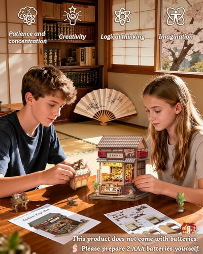 Japan Book Nook, DIYMiniature House Kit, Japanese Fan Shop Booknook - Image 6