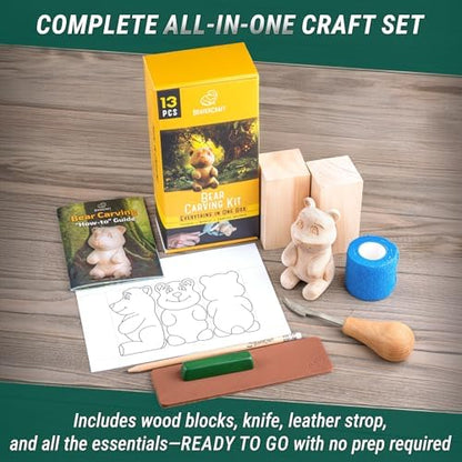 BeaverCraft DIY05 Wood Carving Kit C4 Wood Carving Knife for Whittling Sloyd Knife - Image 3