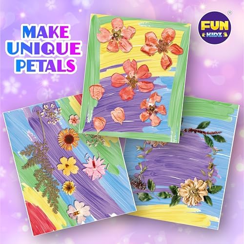 Creative Flower Press Kit for Kids, FunKidz 9 Layers Wooden Pressed Flowers Plants Art with Frames DIY Set Make Bookmarks Decorate Cards Craft Gift for Girls Boys - Image 6