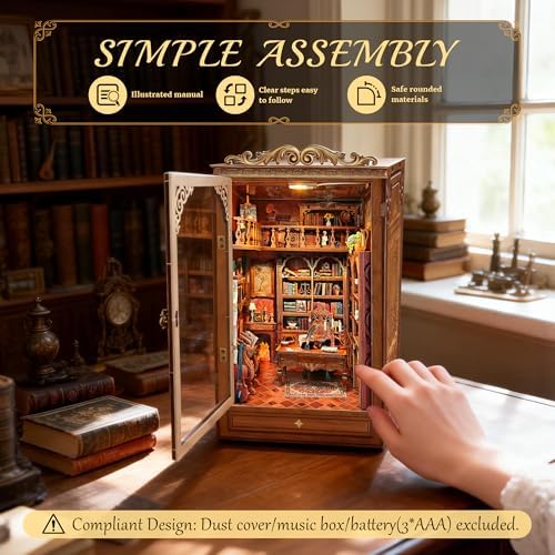 CRIOLPO Book Nook Kits for Adults DIY Miniature Dollhouse Kit for Adults - Image 6