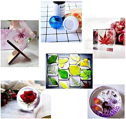 Resin Molds Silicone Kit 20Pcs,Epoxy Resin Molds Including Sphere,Cube,Pyramid,Square,Round, Used for Create Art,DIY,Coasters,Candles.Bonus Decorative Sequins and The Complete Set(20PCS Resin molds) - Image 4