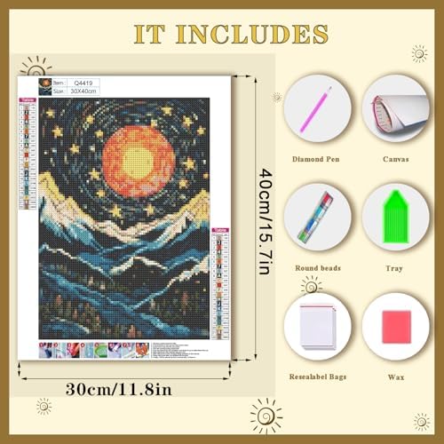 DOTSOPS Mountain Diamond Art Painting Kits DIY Paint by Diamonds for Adults - Image 3