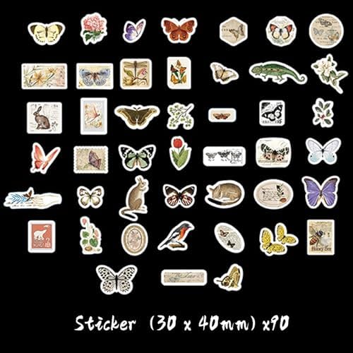 251Pcs Vintage Scrapbook Supplies Pack Kit for Junk Journal Bullet Aesthetic Paper Stickers Stuff Journaling Planners Diary Botanical Collage - Image 5