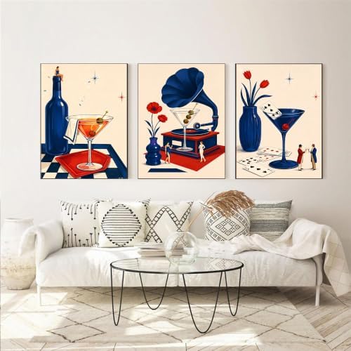 cupmod 6 Packs Cocktail Paint by Numbers Kit for Adults Beginners,8x10 Inch Adult Paint by Number Kits on Canvas, Cocktail DIY Acrylic Oil Number Painting Kits for Adults, Perfect for Gift Home Decor - Image 3