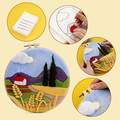 QMNNMA Needle Felting Kits Beginners, 2 Sets Wool Needle Felting Kit - Image 4