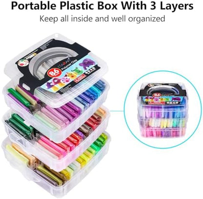 CiaraQ 86-Color Polymer Clay Oven Bake Modeling Kit - Image 6