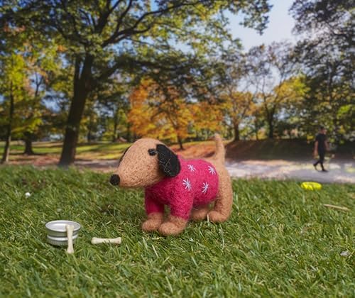 Simply Make Needle Felting Kit, Sausage Dog in Jumper, Needle Felting Kit with Felting Needles and Felting Wool, Ideal Needle Felting Kits for Beginners, Fun DIY Craft Kit - Image 3