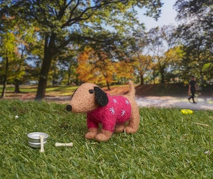 Simply Make Needle Felting Kit, Sausage Dog in Jumper, Needle Felting Kit with Felting Needles and Felting Wool, Ideal Needle Felting Kits for Beginners, Fun DIY Craft Kit - Image 3