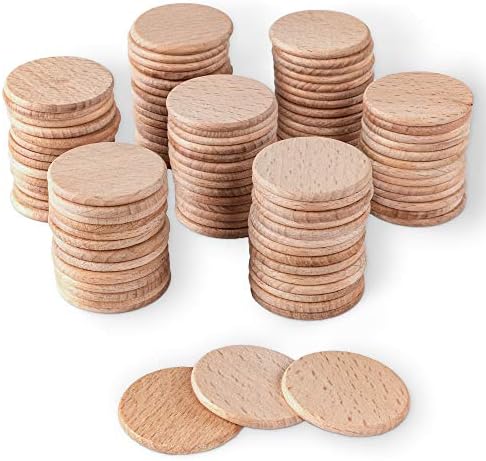 Super Z Outlet Round Unfinished 1.5" Wood Cutout Circles Chips for Arts & Crafts Projects, Board Game Pieces, Ornaments (100 Count) - Image 6