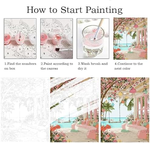 ZRIZQ Landscapes Paint by Numbers Kit for Adults Beginner,Scenery,16x20 - Image 5