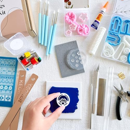 Keoker 123 PCS Clay Earring Making Kit, Polymer Clay Jewelry Making Kit for Teens and Adults, Fashion Designer Kits, Polymer Clay Earrings Kit Crafts, Great Gifts - Image 4