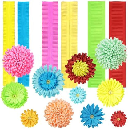 Saktopdeco Quilling Paper Flowers Bulk Paper Quilling Strips Kit Supplies for Beginners Handmade Art Crafts by SaktopDeco