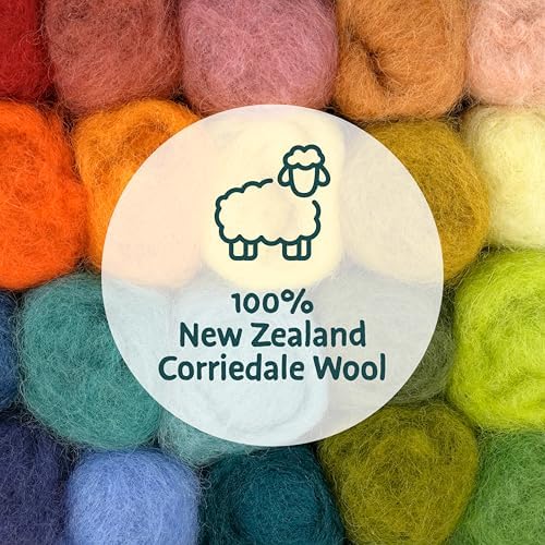 Woolbuddy Needle Felting Kit 60 Colors Wool Roving for Adults & Beginner - Image 2