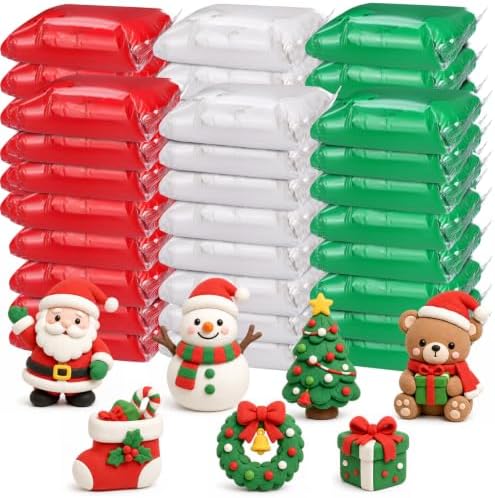 Air Dry Clay Bulk, Modeling Clay for Kids, 100 Pcs, Red,Green，White by VioraWhite