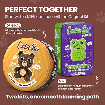 Cookie Box Crochet Kit for Beginners, Bear Bruno - Image 5